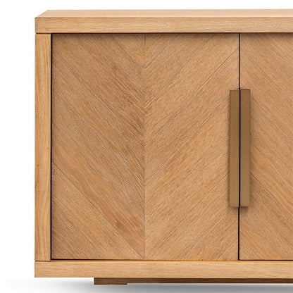 Miriam 2m Buffet Unit - Dusty Oak with Gold Handle