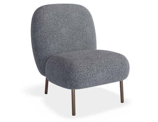 Moulon Lounge Chair - Elephant Boucle  - Brushed Matt Bronze Legs