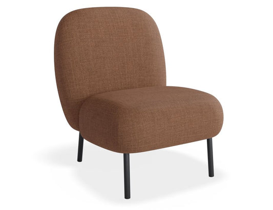 Moulon Lounge Chair - Terracotta Rust - Matt Black Legs