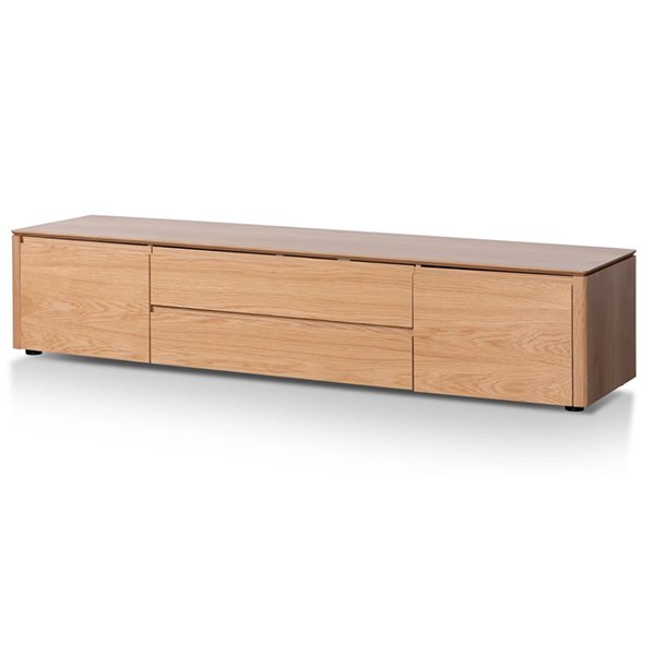 Norris 2m Entertainment TV Unit with Middle Drawer - Natural Oak