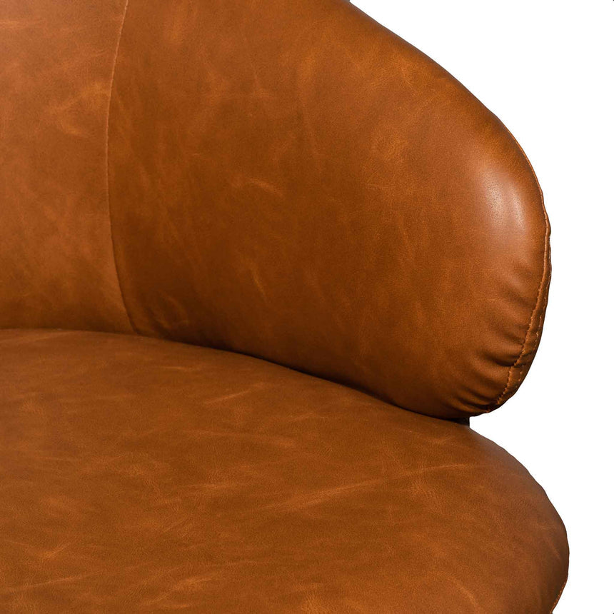Office Chair - Vintage Tan with Black Base