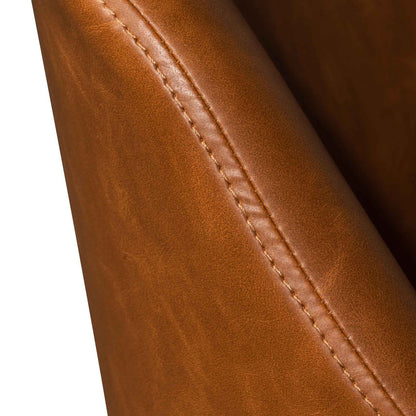Office Chair - Vintage Tan with Black Base