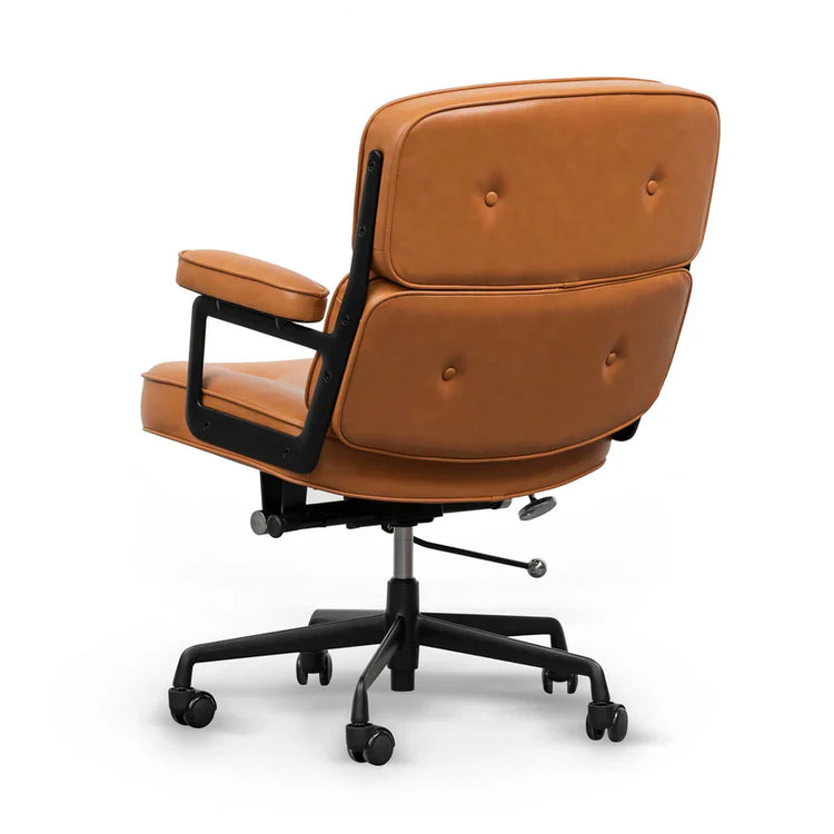 Gustav Adjustable Office Leather Chair - Honey Tan