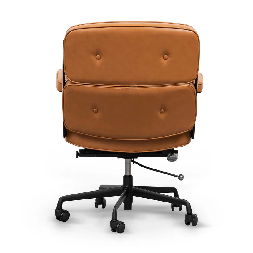 Gustav Adjustable Office Leather Chair - Honey Tan
