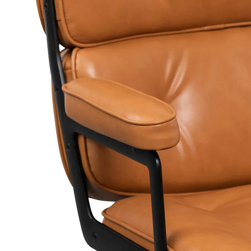 Gustav Adjustable Office Leather Chair - Honey Tan