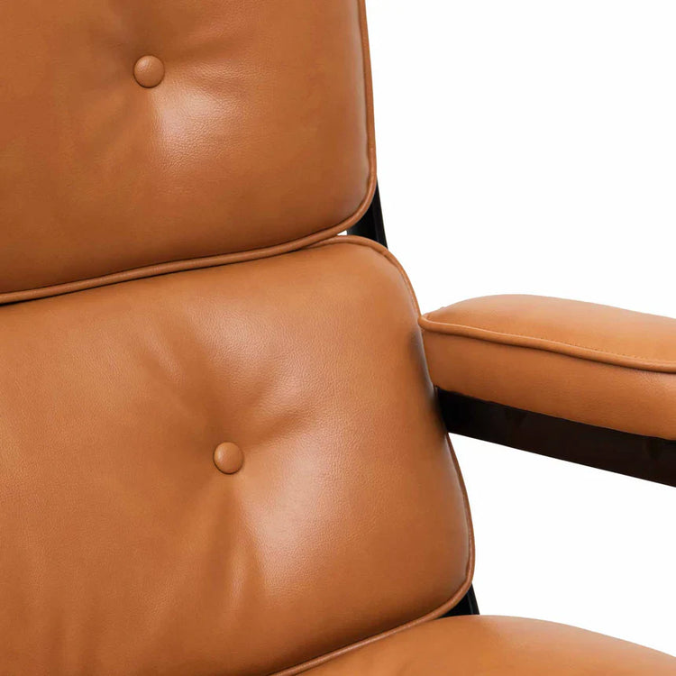 Gustav Adjustable Office Leather Chair - Honey Tan