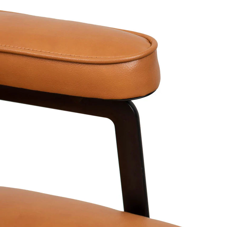 Gustav Adjustable Office Leather Chair - Honey Tan
