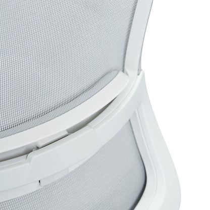 Mesh Office Chair - Cloud Grey with White Base