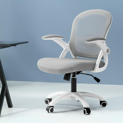 Office Chair Mesh Computer Desk Chairs Mid Back Work Home Study Grey