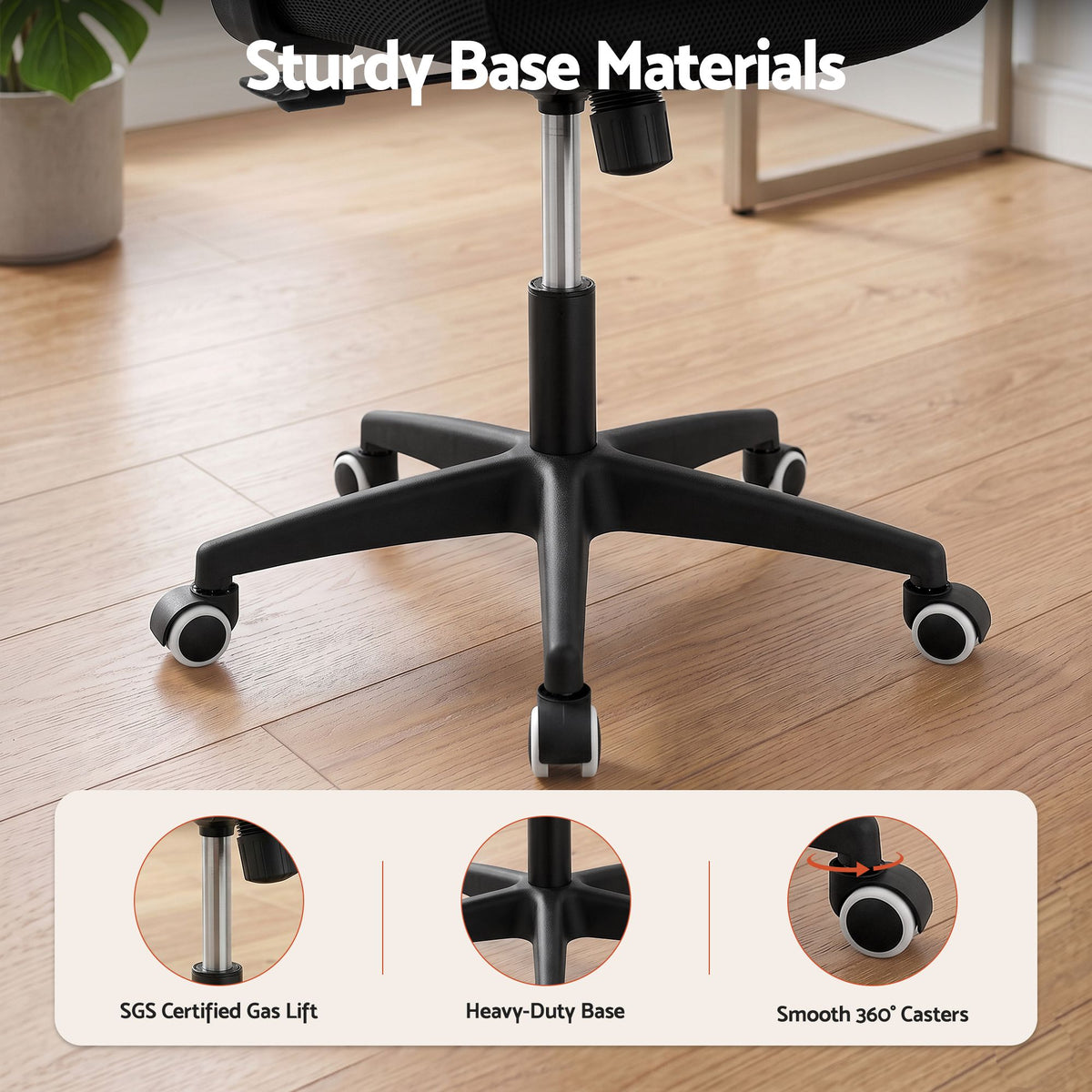 Artiss Ergonomic Office Chair Mesh Desk Chair with Flip-up Arms Adjustable Headrest Black