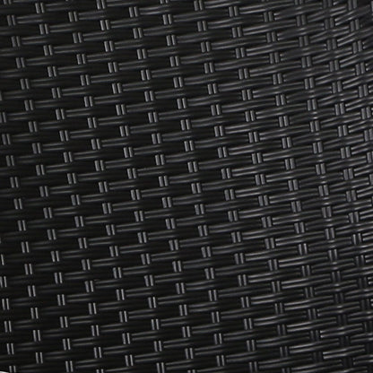 Gardeon 3PC Recliner Chairs Table Sun lounge Outdoor Furniture Wicker Adjustable Black