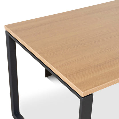 1.8m Executive Desk Right Return with Black Legs - Natural