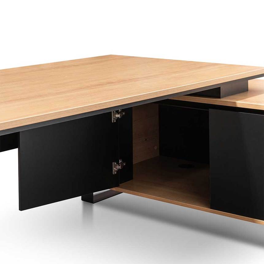 2.3m Right Return Office Desk - Natural