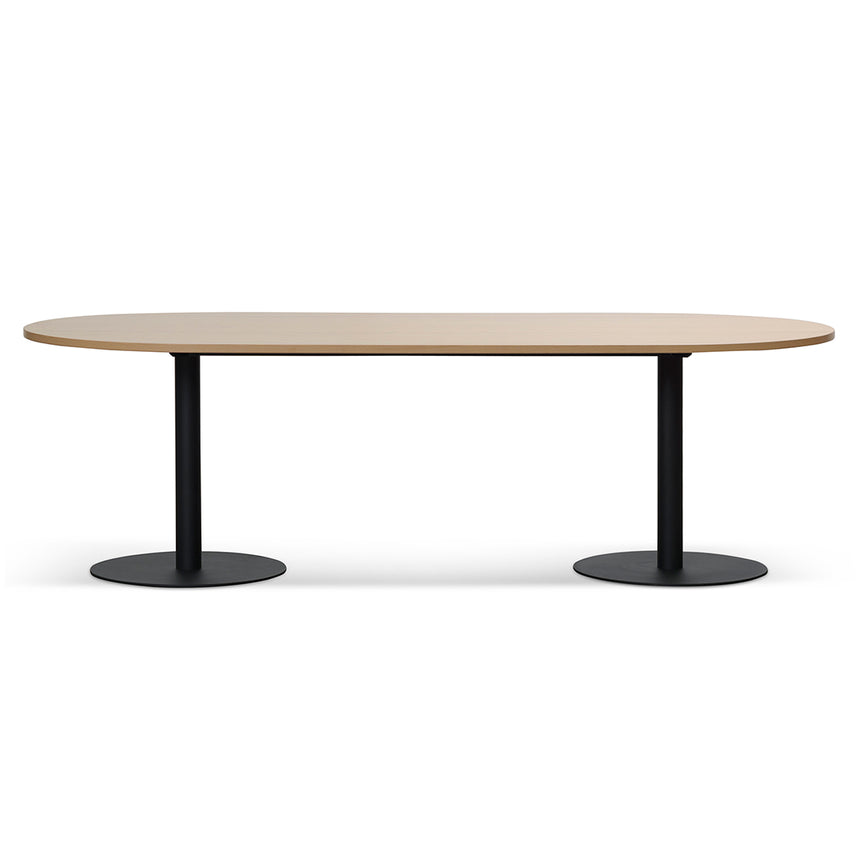 2.4m Oval Meeting Table - Natural