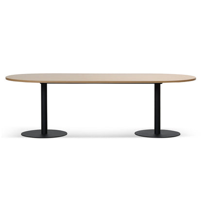 2.4m Oval Meeting Table - Natural