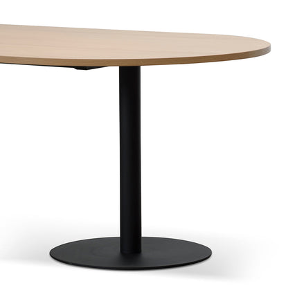 2.4m Oval Meeting Table - Natural