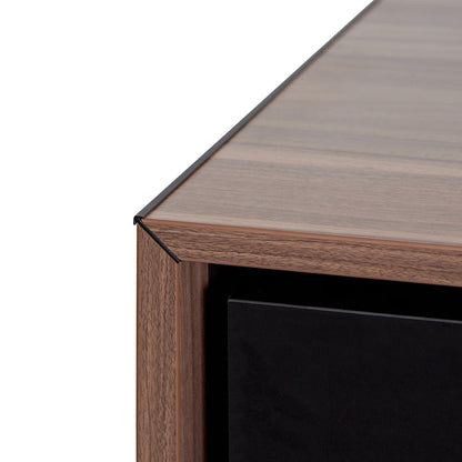 2.3m Left Return Office Desk - Walnut