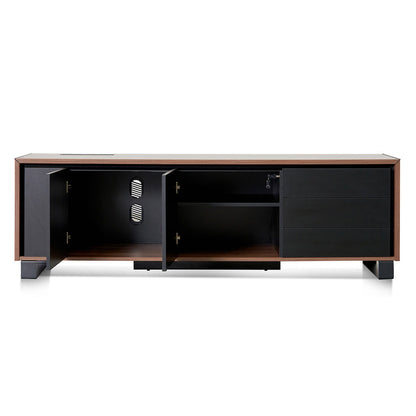 2.3m Right Return Office Desk - Walnut