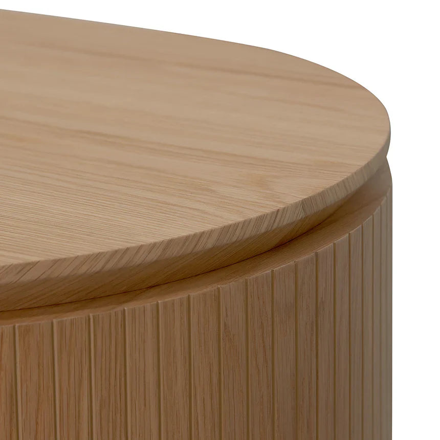 Oak Wood Left Drawer Office Desk 1.77m - Natural Oak