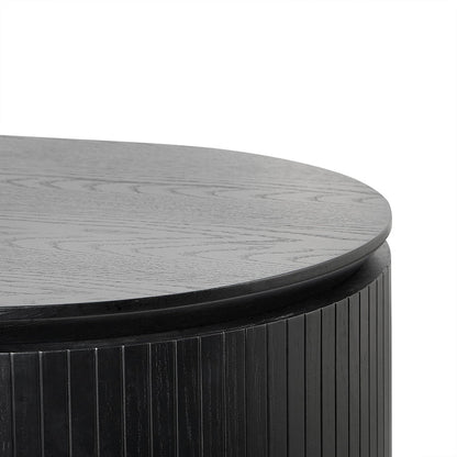 1.77m Left Drawer Office Desk - Black Oak