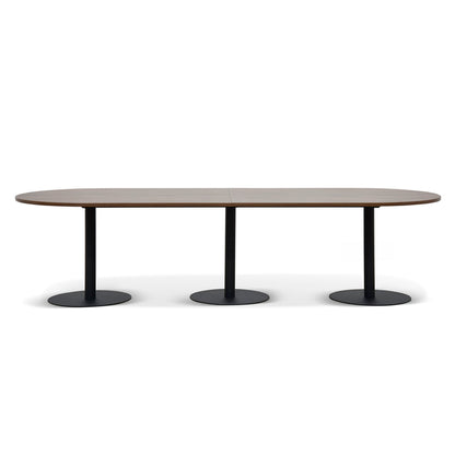 3m Oval Meeting Table - Walnut