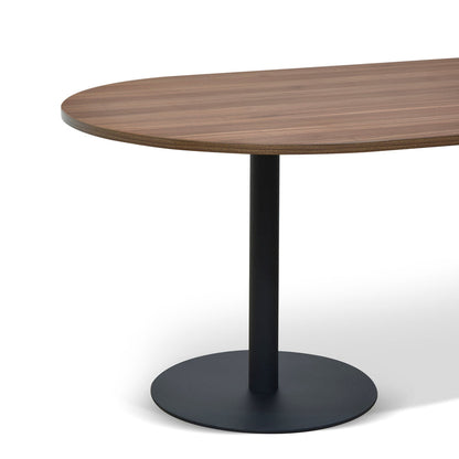 3m Oval Meeting Table - Walnut