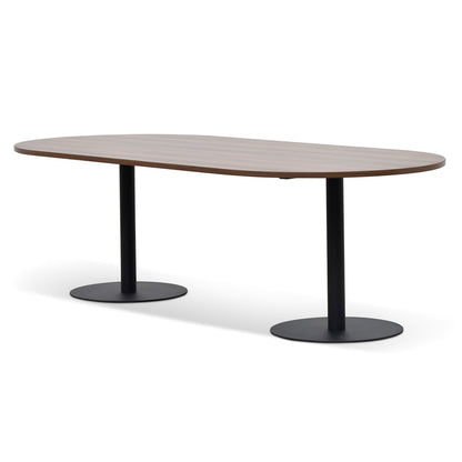 Oval Meeting Table - Walnut