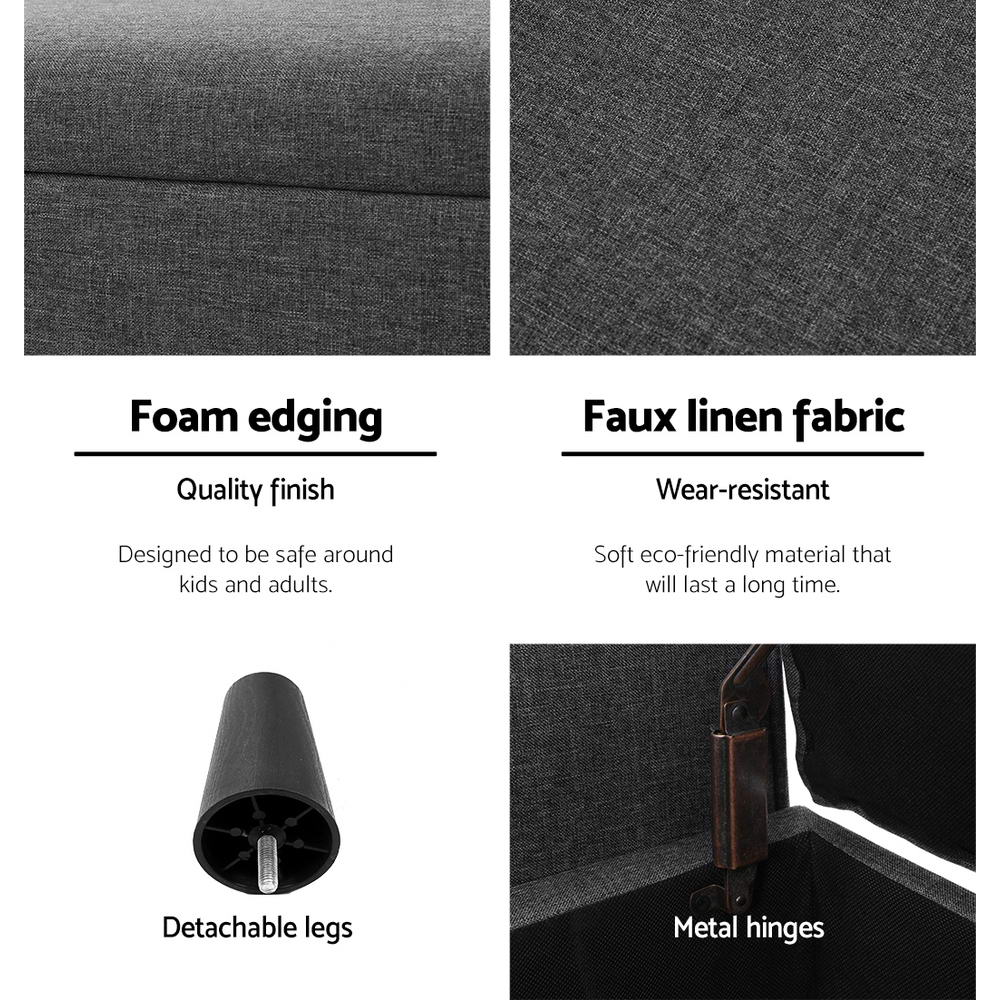 Artiss Linen Storage Ottoman - Large