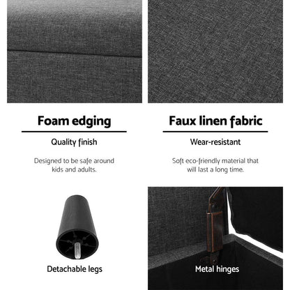 Artiss Linen Storage Ottoman - Large