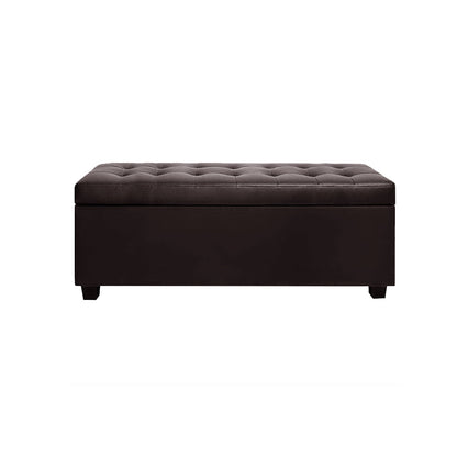 Artiss Leather Storage Ottoman - Brown