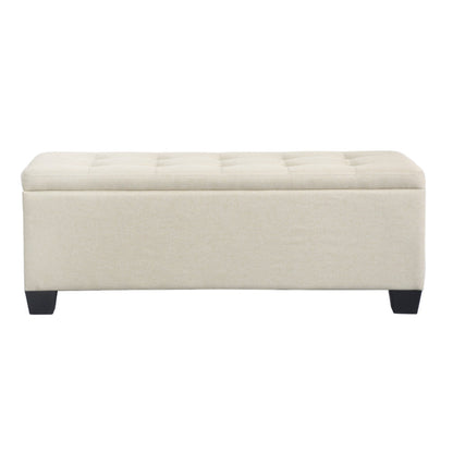 Artiss Large Fabric Storage Ottoman - Beige