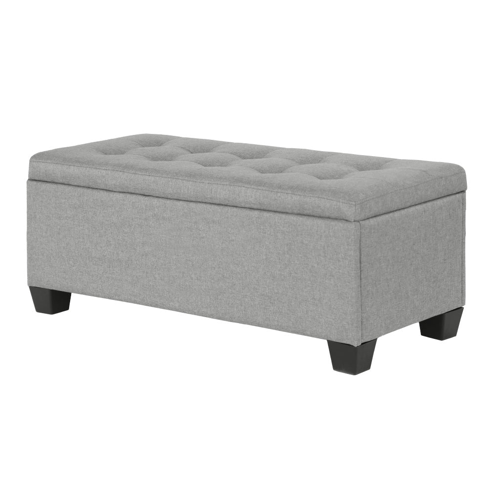 Artiss Large Fabric Storage Ottoman - Light Grey