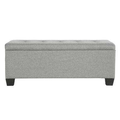 Artiss Large Fabric Storage Ottoman - Light Grey
