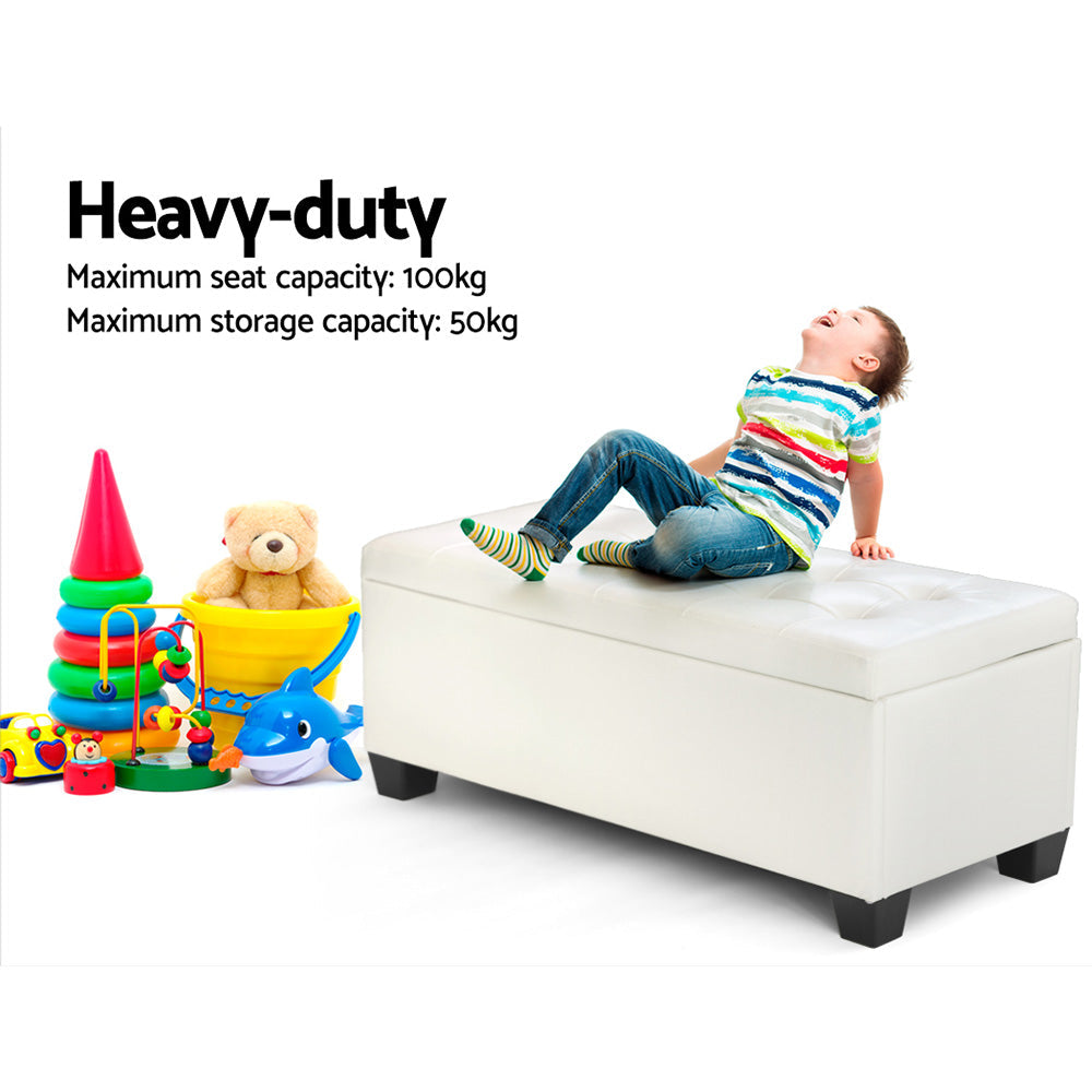 Artiss Leather Storage Ottoman - Large