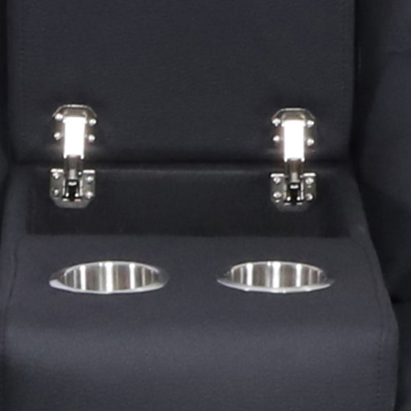 Presscot Rhino Fabric 4 Seater Recliner Electric Sofa - Onyx