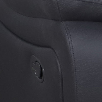 Captain Fabric Recliner RHF 3 Seater Chaise Lounge Sofa - Onyx