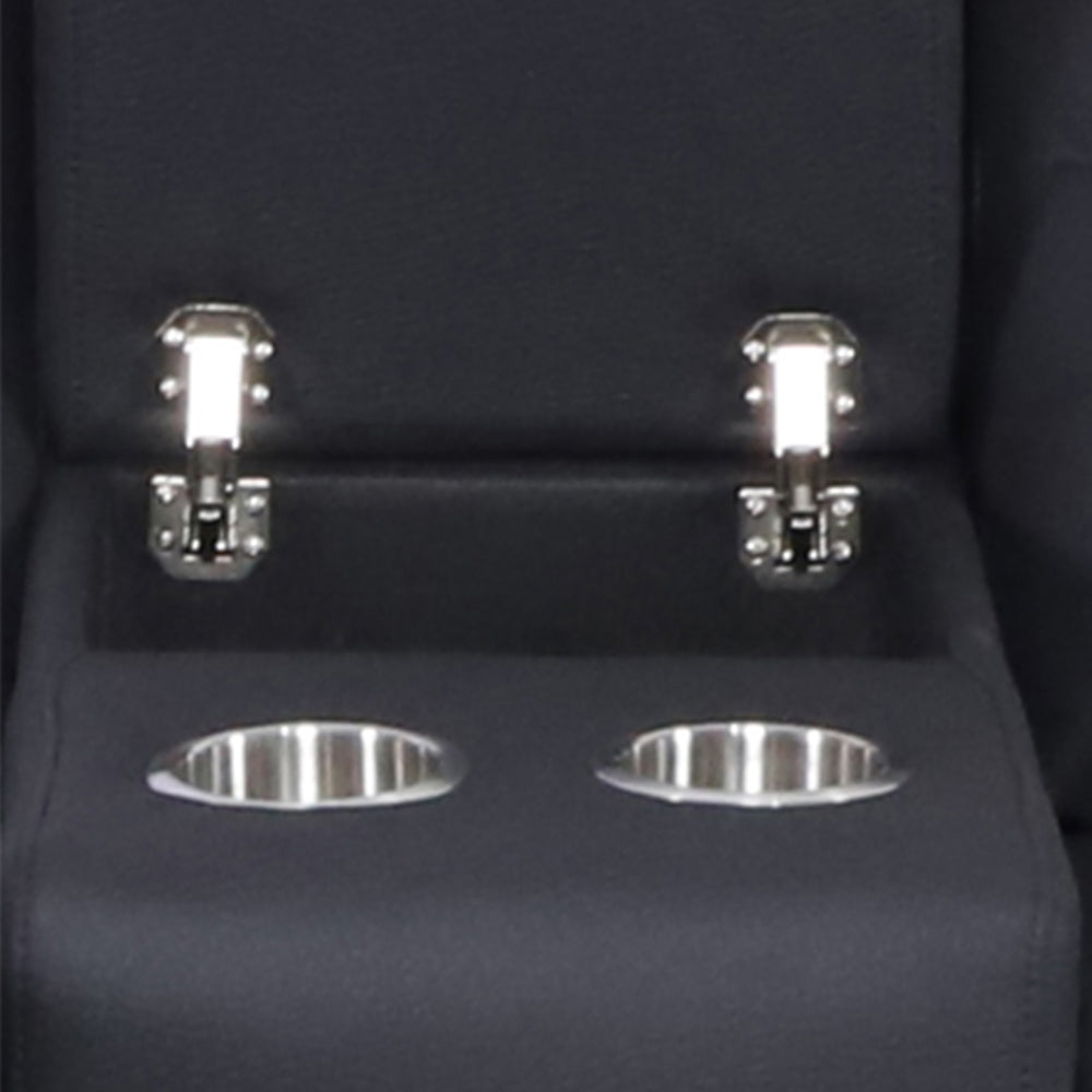 Captain Fabric Recliner RHF 3 Seater Chaise Lounge Sofa - Onyx