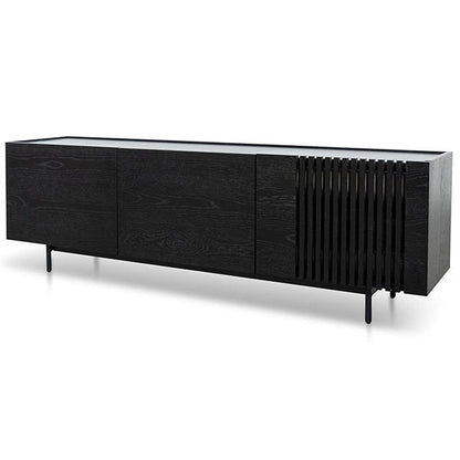 Onito 180cm Wooden TV Entertainment Unit - Full Black