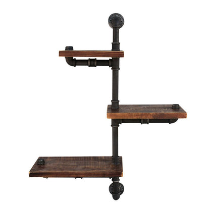Display Shelves Bookshelf Pipe Shelf Rustic Industrial Floating Wall Shelves DIY Brackets