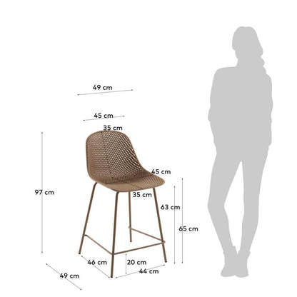 Quinby Outdoor Bar Stool - Beige