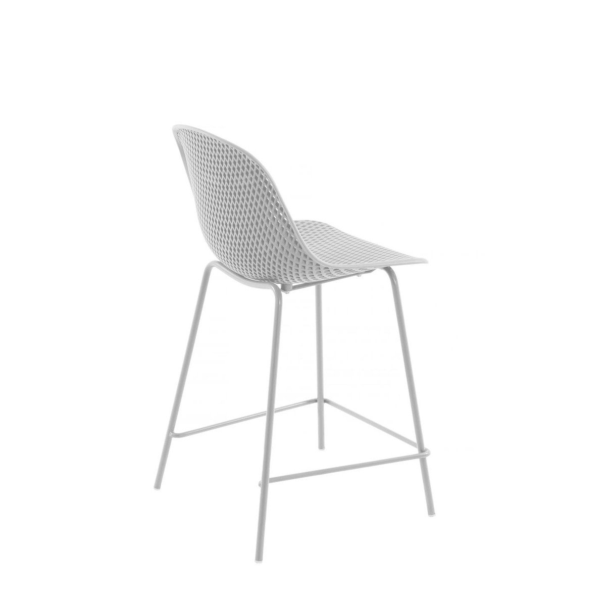 Quinby Outdoor Bar Stool - White