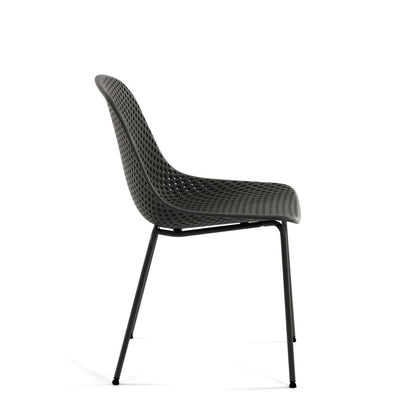 Quinby Outdoor Dining Chair - Black