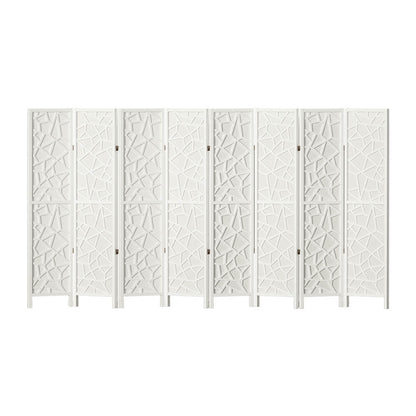 Artiss 8 Panel Room Divider Screen 325x170cm Clover White