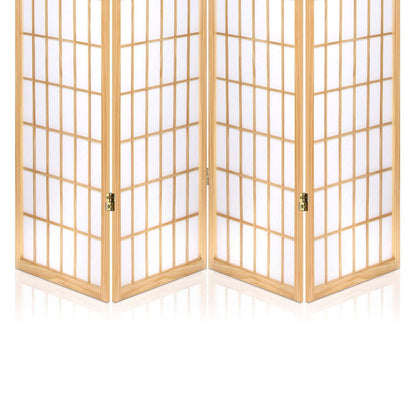 Artiss 4 Panel Room Divider Screen 174x179cm Natural