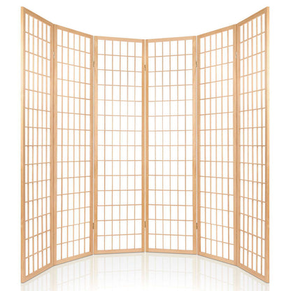 Artiss 6 Panel Room Divider Screen 261x179cm Natural
