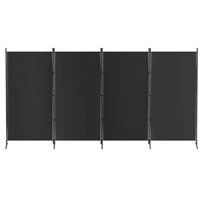 Artiss 4 Panel Room Divider Screen 345x180cm Fabric Black