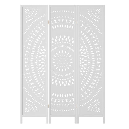 Artiss 3 Panel Room Divider Screen 132x170cm Circle White