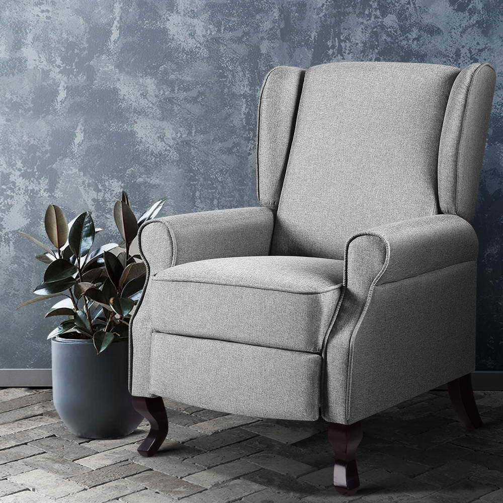 Artiss Recliner Chair - Fabric Grey
