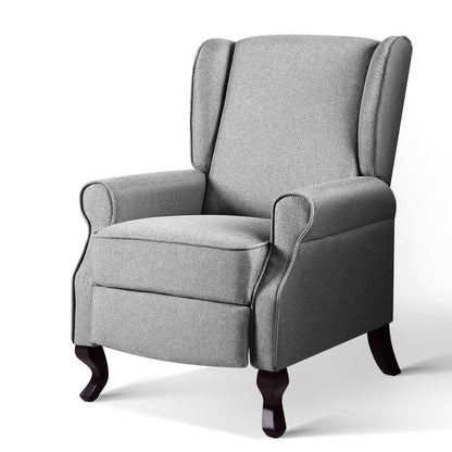 Artiss Recliner Chair - Fabric Grey