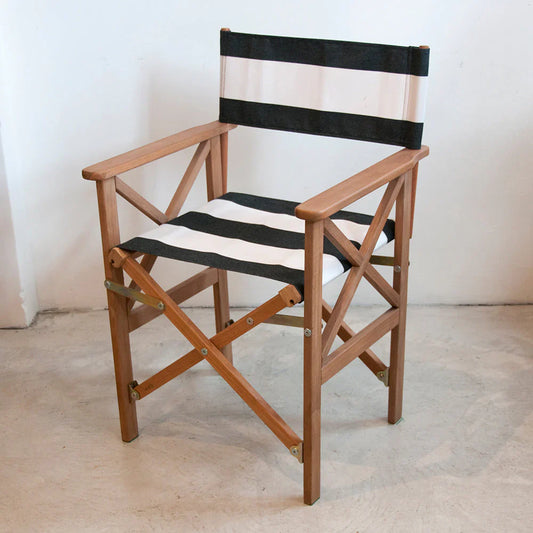 Replacement Sling Directors Chair Synthetic Charcoal/White